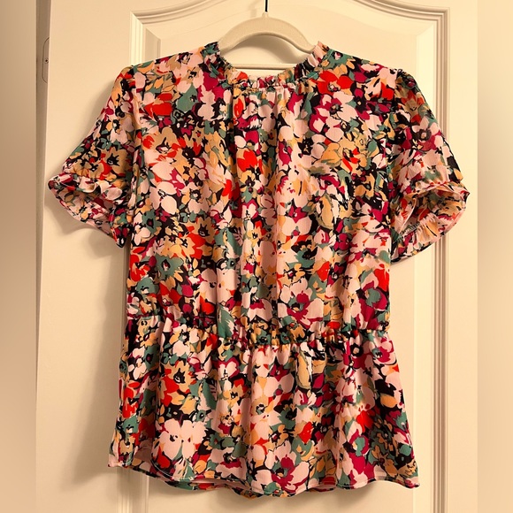 J.CREW ruffle neck blouse - Picture 1 of 4